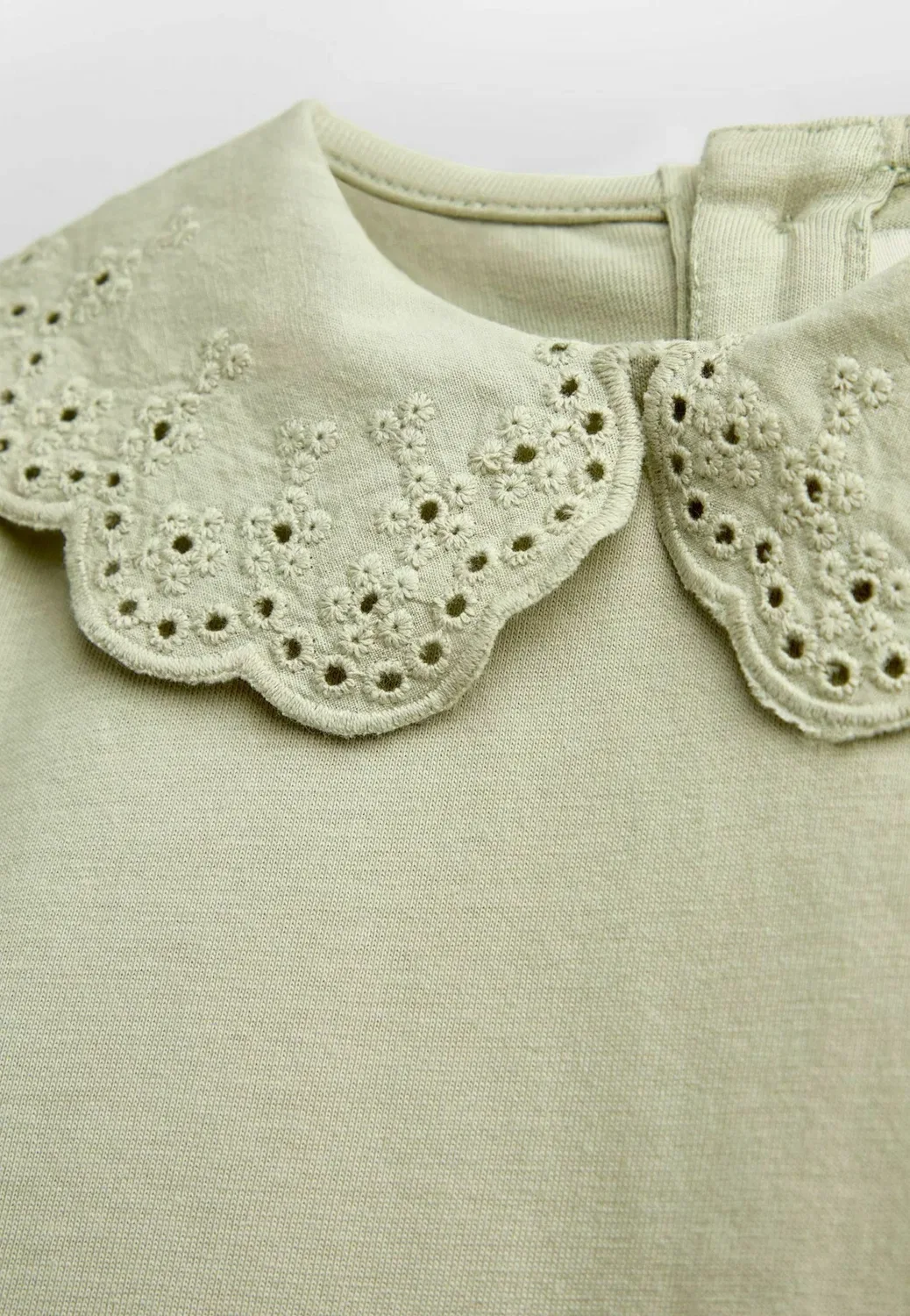 Топ с воротником-стойкой и длинными рукавами Jojo Maman Bébé, Sage Green — фото 3