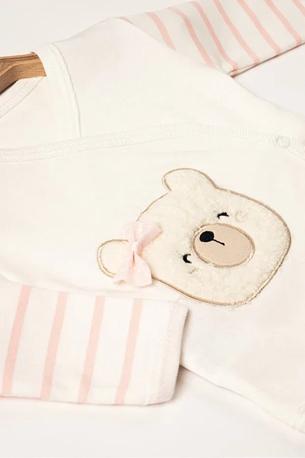 Детский комплект одежды для новорожденных с вышивкой Neu Kids, Pink — фото 4