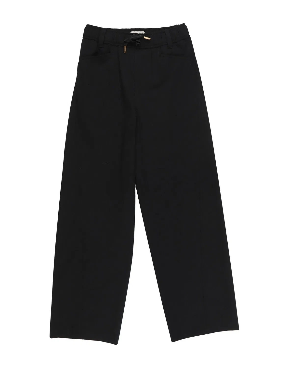 Подростковые брюки из твила с логотипом Lanvin, черный