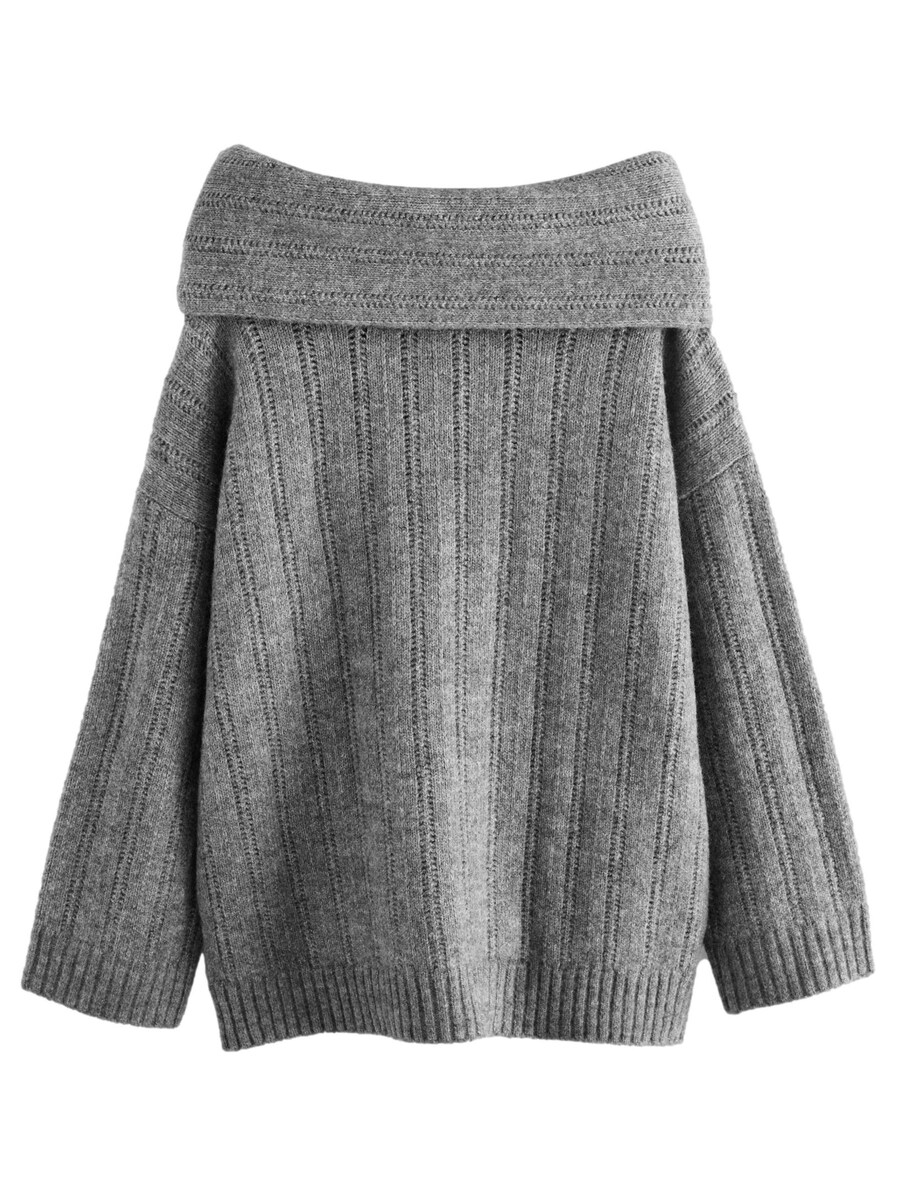 

Тонкий вязаный свитер Next Sweater, пятнистый серый