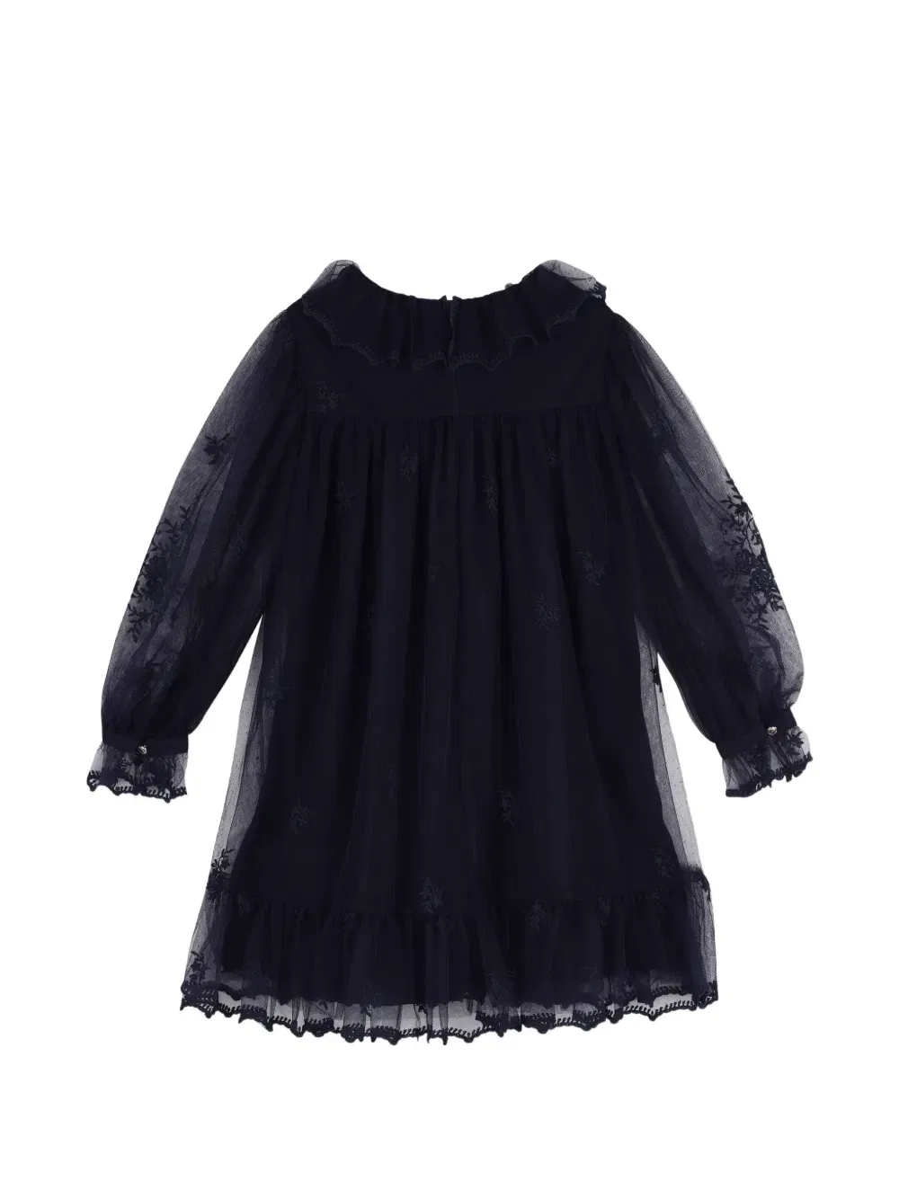 Платье из тюля с вышивкой Chloe Kids, синий