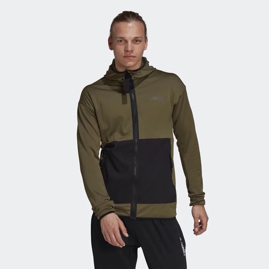 Мужской худи с капюшоном Txfloocelt Hd J adidas, Оливковый