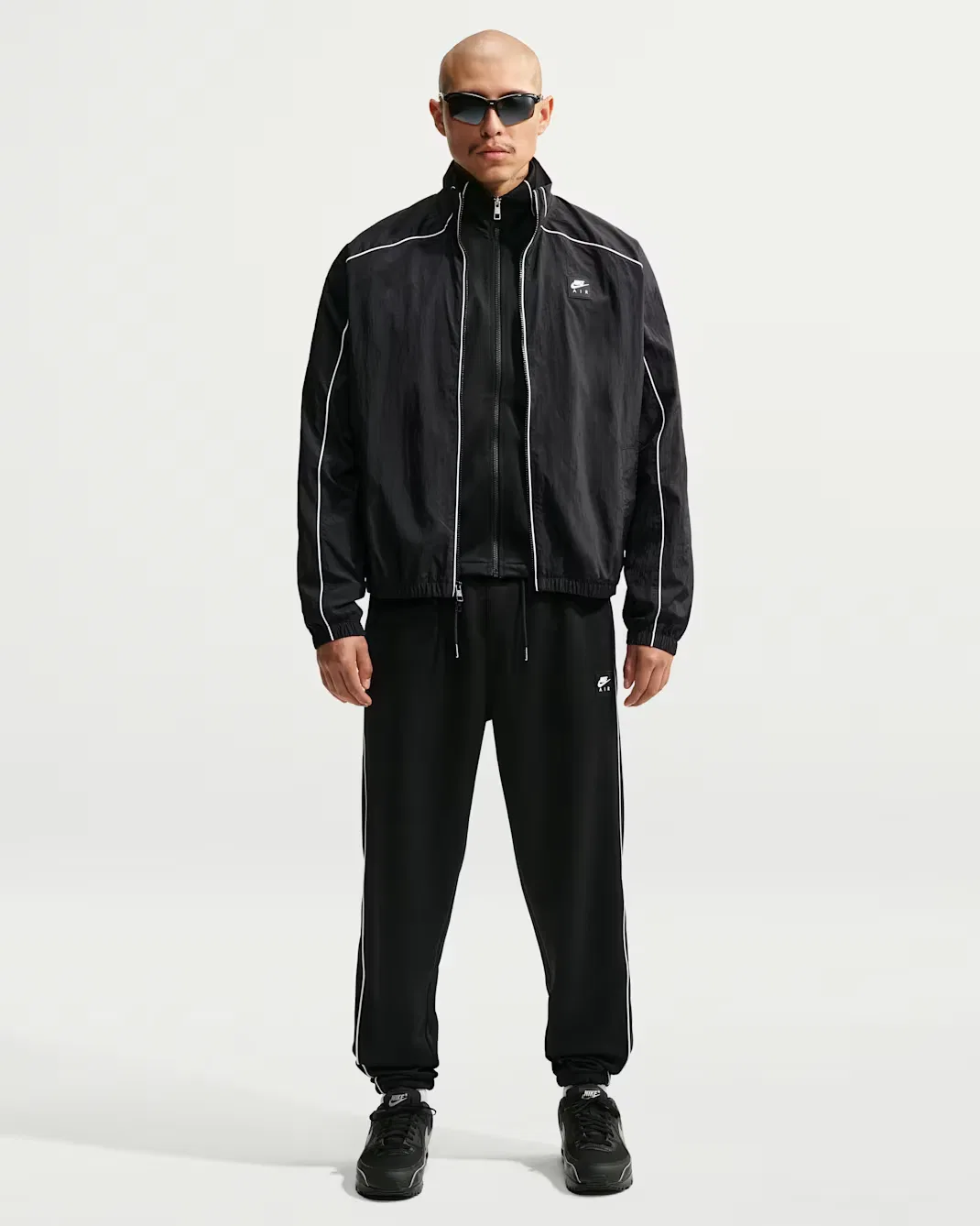 Мужская тканая спортивная куртка Nike Air, Black/Black — фото 4