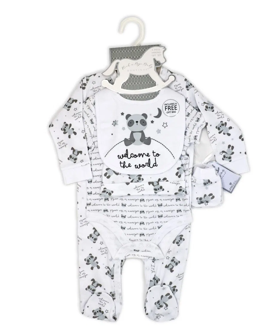 Комплект для новорожденного с принтом Rock-A-Bye Baby Boutique, Panda — фото 3