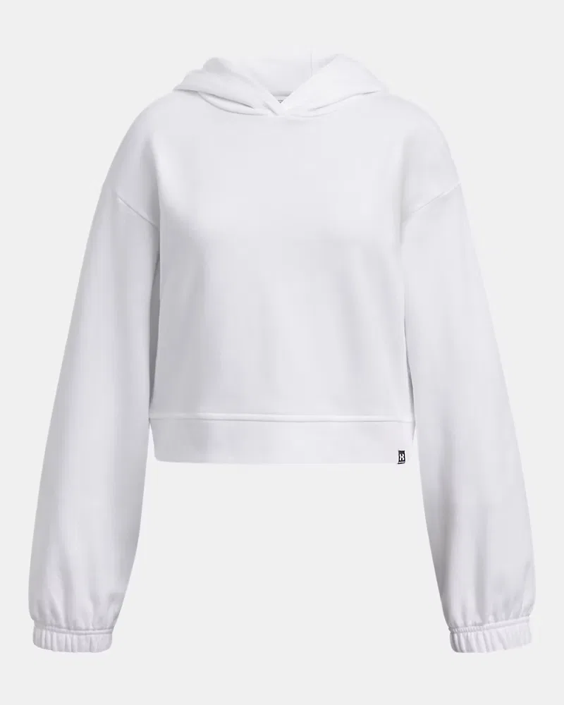 Худи из легкого футера с теплой подкладкой и спущенным плечом UA Rival Terry UnderArmour, White