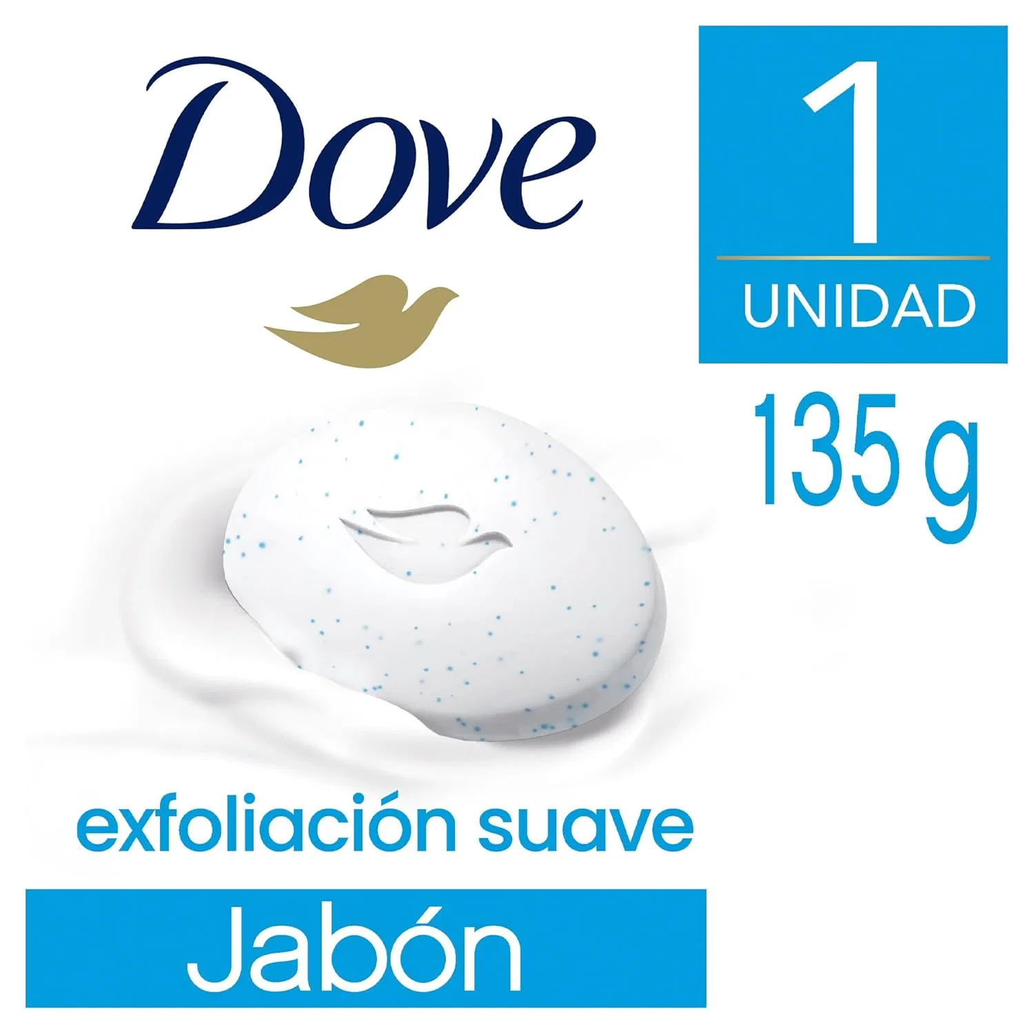 Твердое мыло эксфолиирующее Dove Gentle Exfoliating, 135 г, набор 8 шт, Белый — фото 2