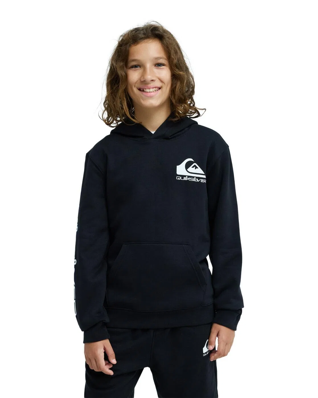 Детское худи с капюшоном Omni Logo Quiksilver, Schwarz