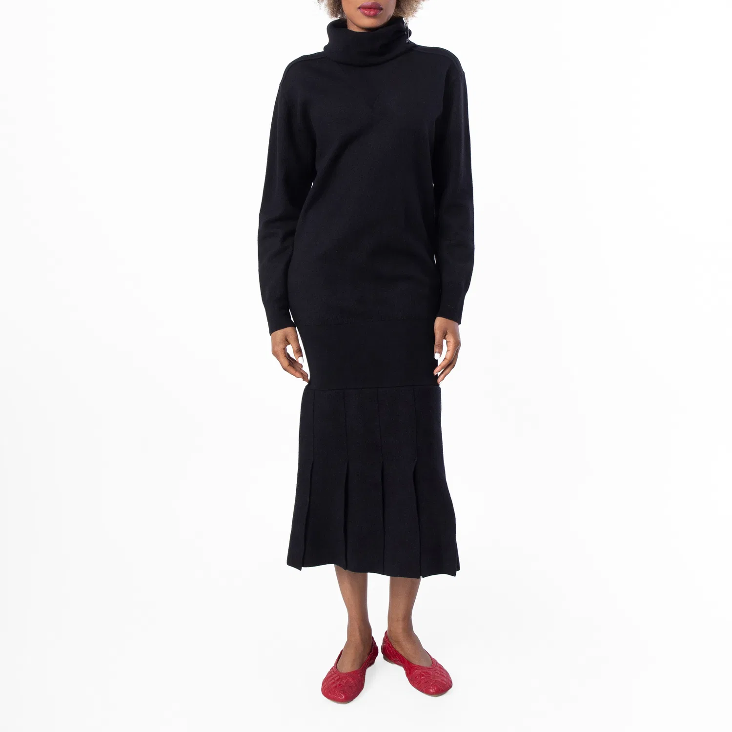 Платье шерстяное с длинным рукавом Long-Sleeved Wool Dress Burberry, Coal — фото 2