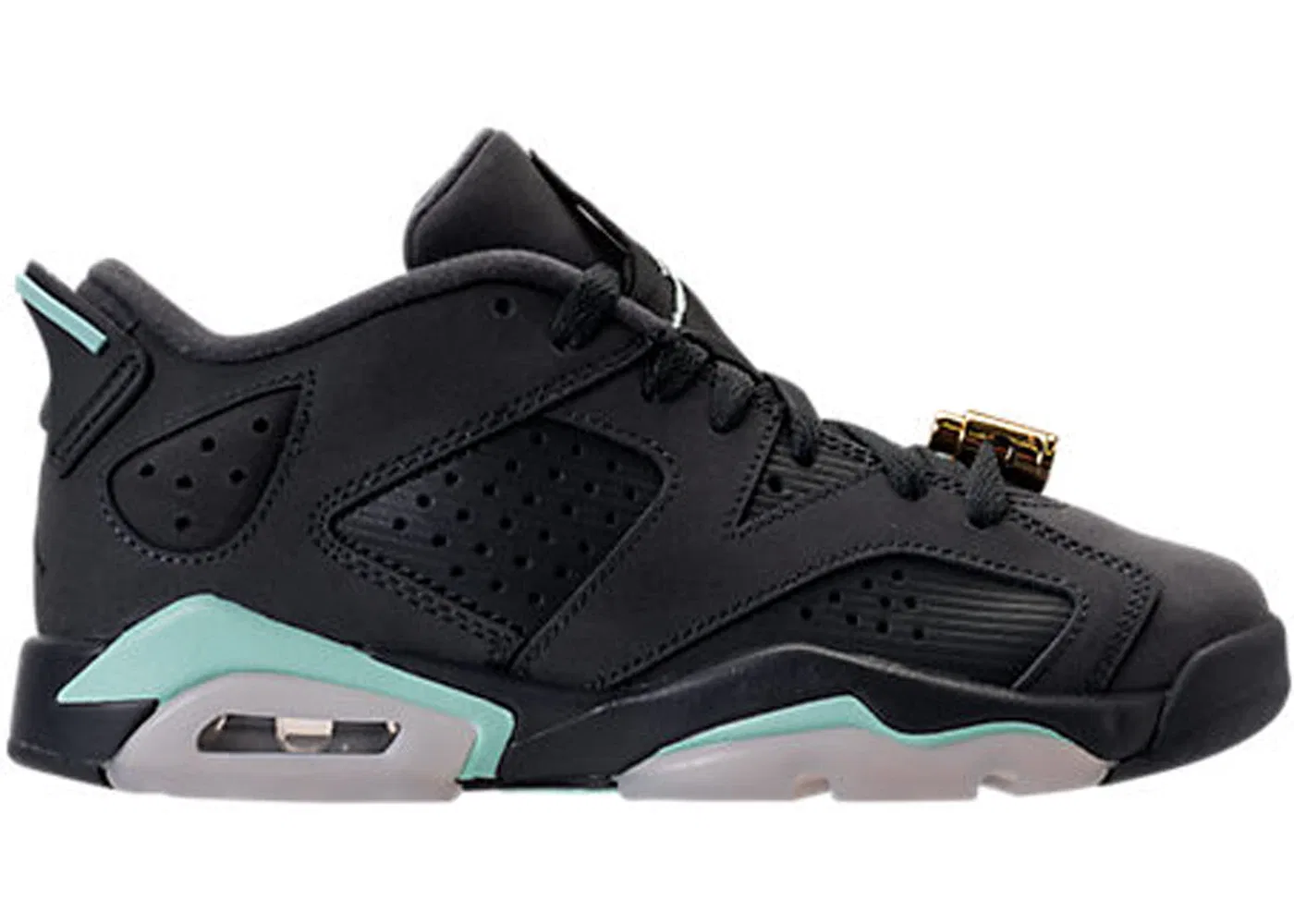 Детские кроссовки Lifestyle Jordan 6 Retro Low Anthracite Mint Foam Jordan, Anthracite/Anthracite-Mint Foam-Metallic Gold