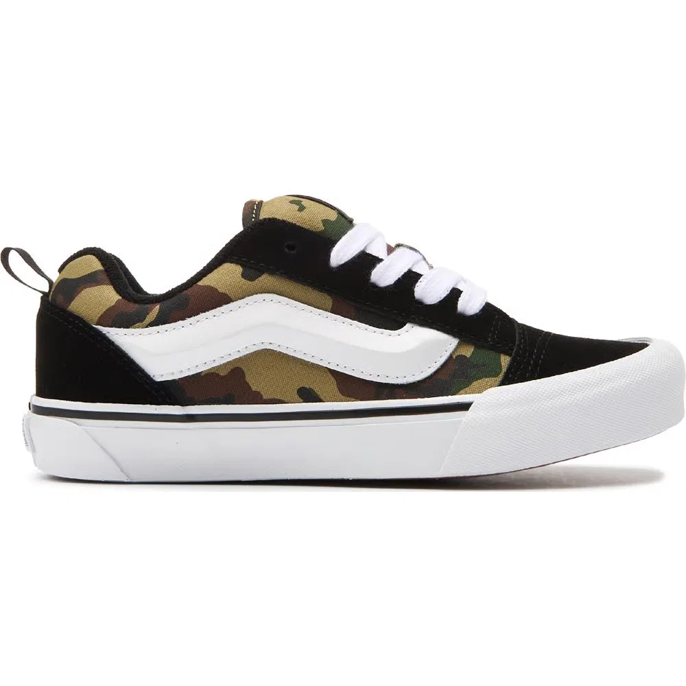 Детские скейтбордистские кроссовки Vans, Black/Camo — фото 2