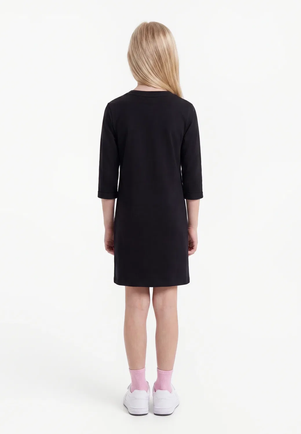 Платье из трикотажа с рукавами - трикотажное платье Guess, Black — фото 2