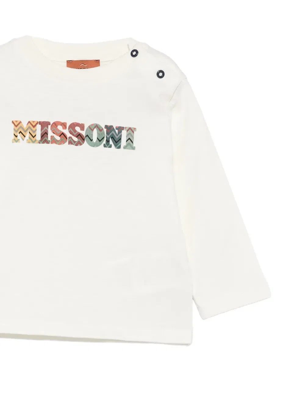 Футболка с длинными рукавами и логотипом Missoni Kids, бежевый — фото 3