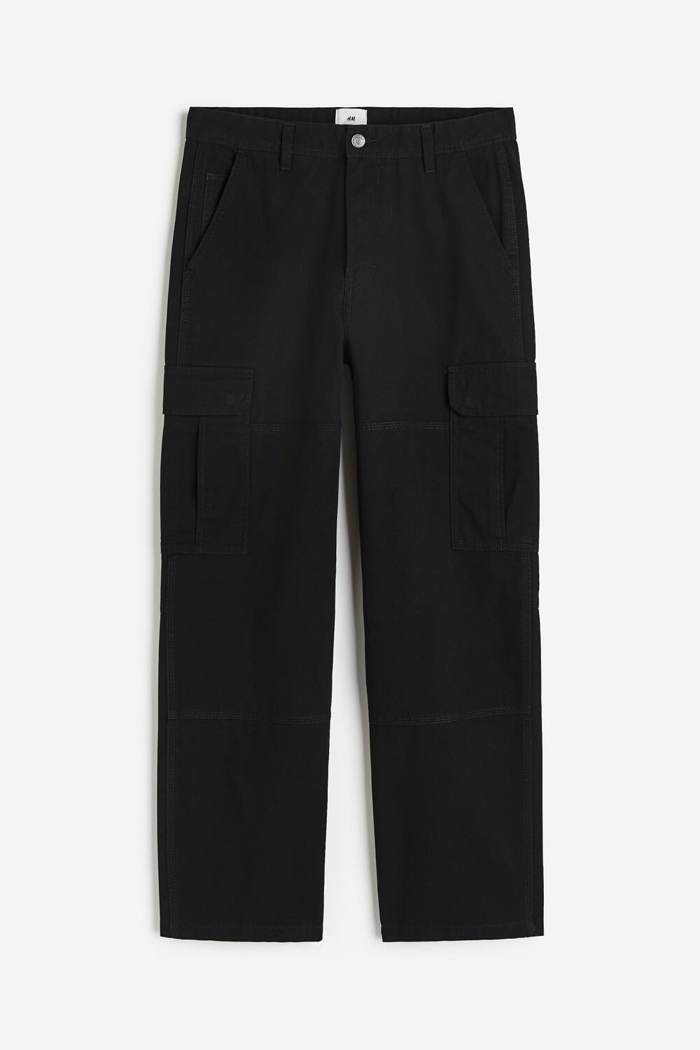 

Брюки H&M Relaxed Fit Cargo, черный