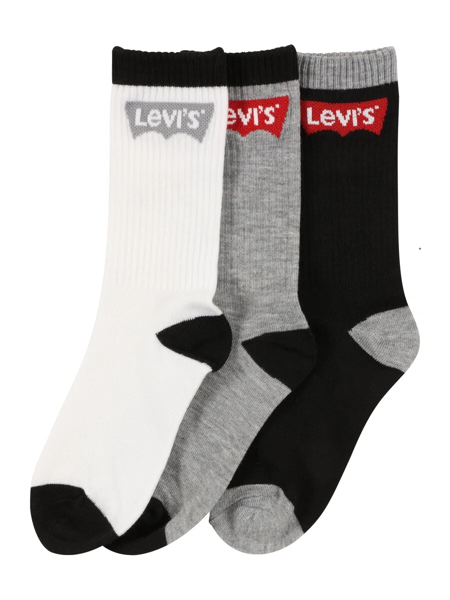 Детские носки серого, черного и белого цвета Levi'S Kids