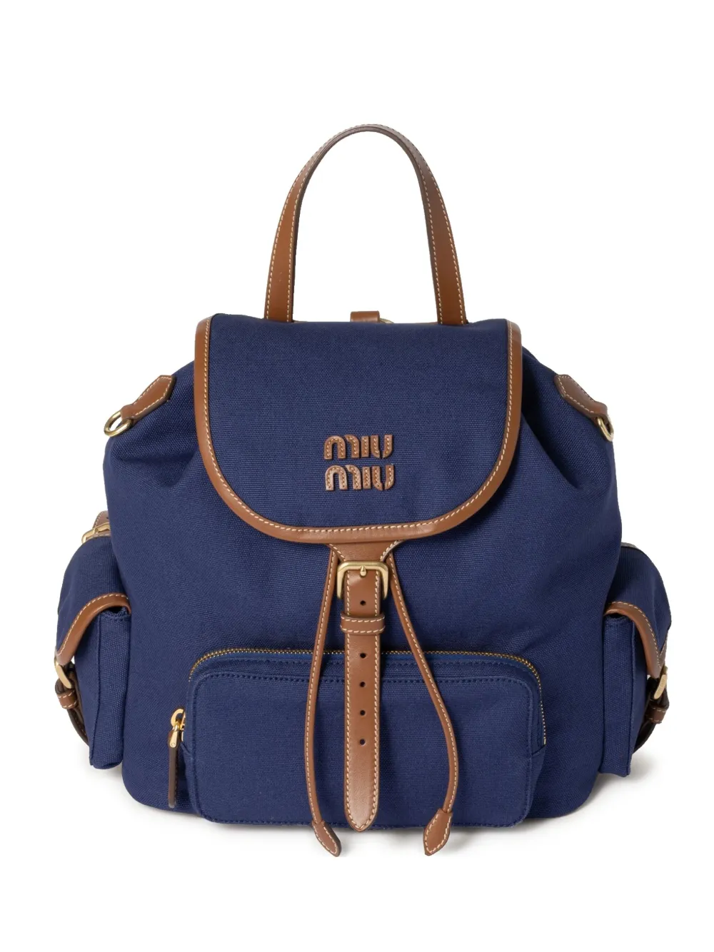 

Рюкзак с логотипом MIU MIU, синий