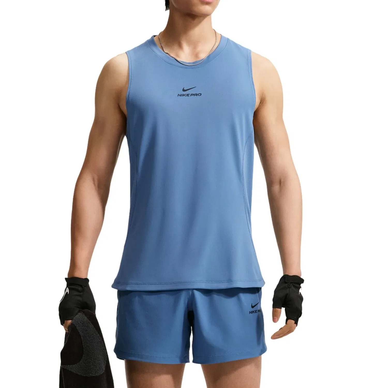Мужская футболка для тренировок Pro Dri-FIT Tank 'Indigo Storm Black' Nike, Indigo Storm/Black — фото 3