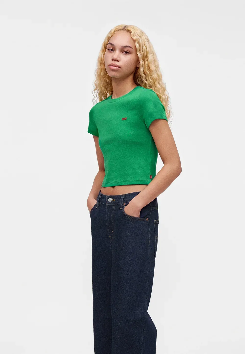 Базовая спортивная футболка - простая футболка Levi'S, Fern Green — фото 4