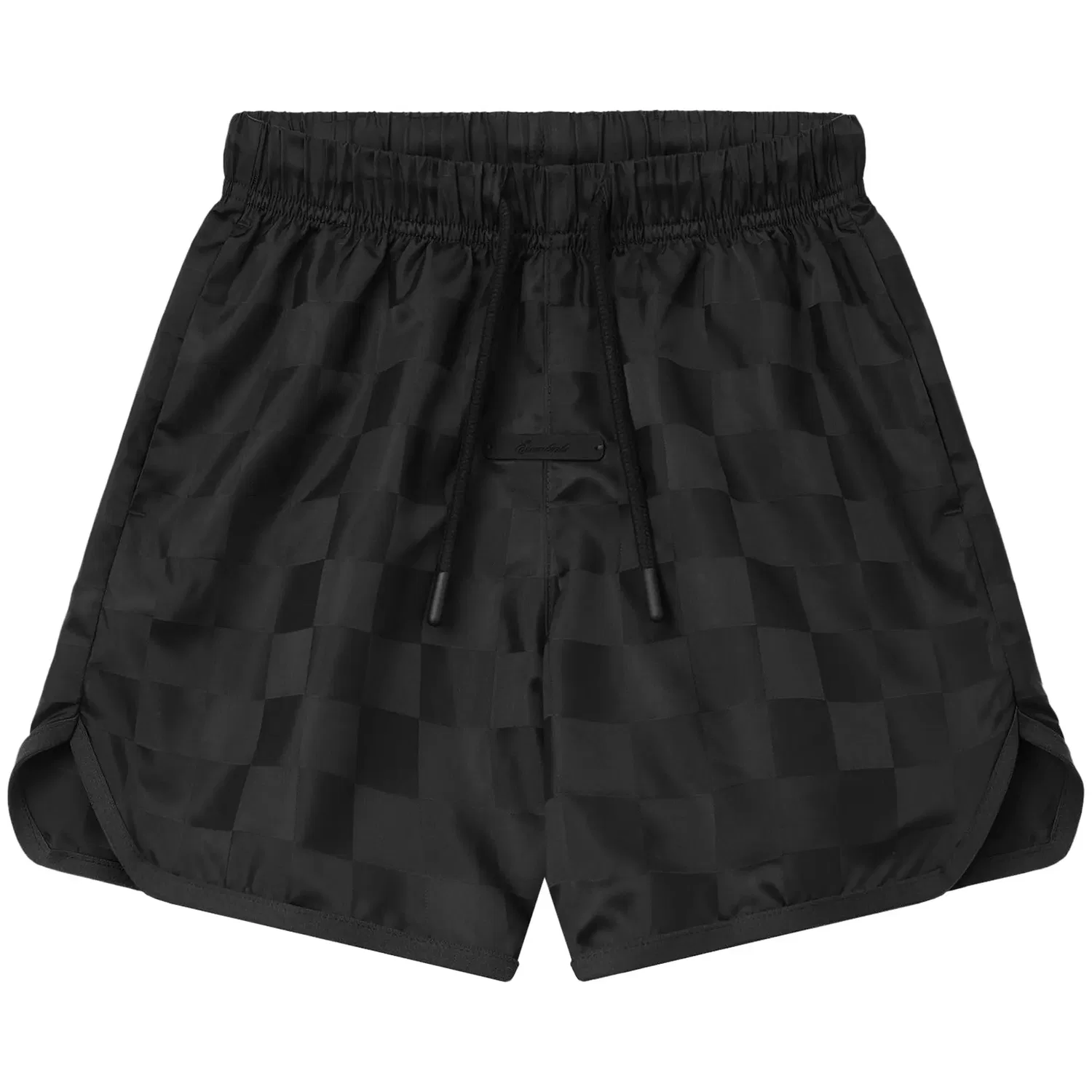 Спортивные шорты Fear of God Essentials из нейлона в клетку, черный