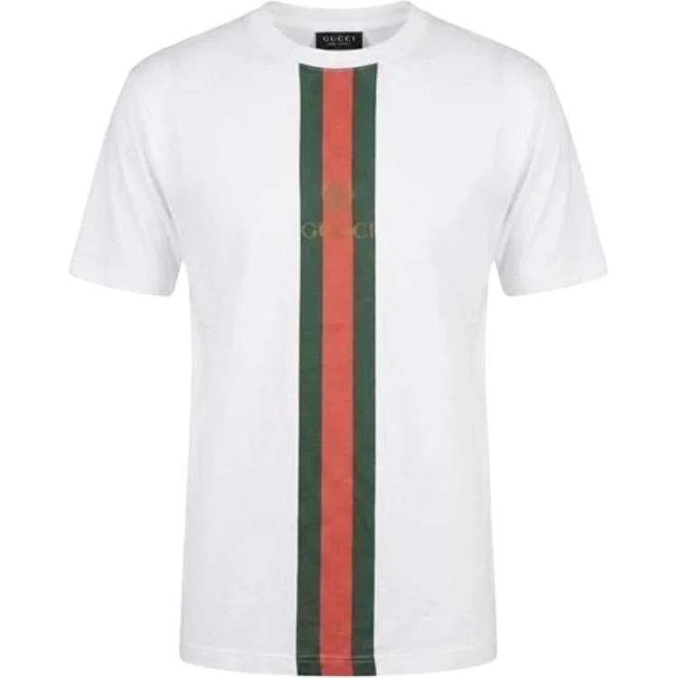Футболка GUCCI, прямой крой, круглый вырез, White