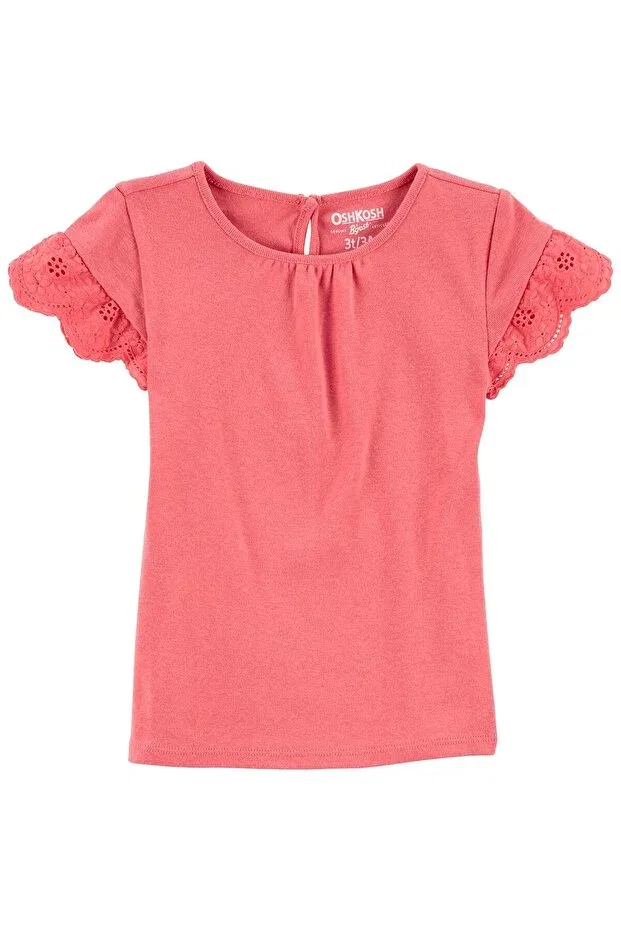 Детская футболка с коротким рукавом для девочек Oshkosh, Pink