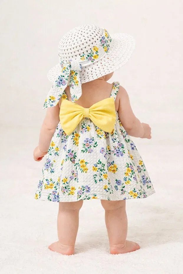 Детское платье для девочек хлопковое Chicsy Baby, Blue — фото 3