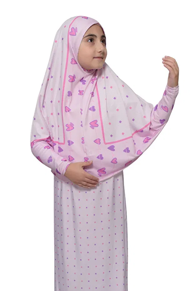 Детское платье-блейзер для девочек с принтом Modest Clothing Altobeh, Pink — фото 3