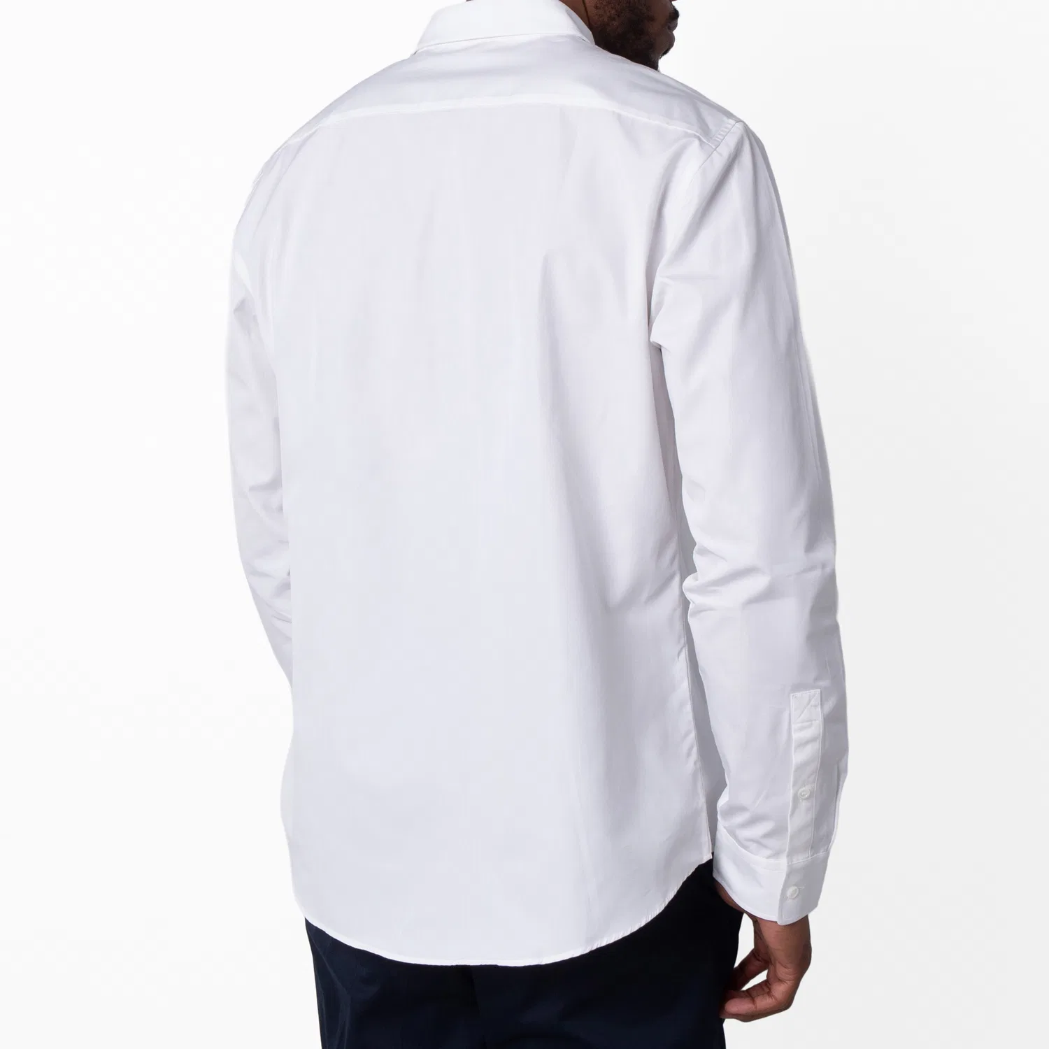 Рубашка классическая с длинным рукавом Long-Sleeved Cotton EKD Dress Shirt Burberry, White — фото 4