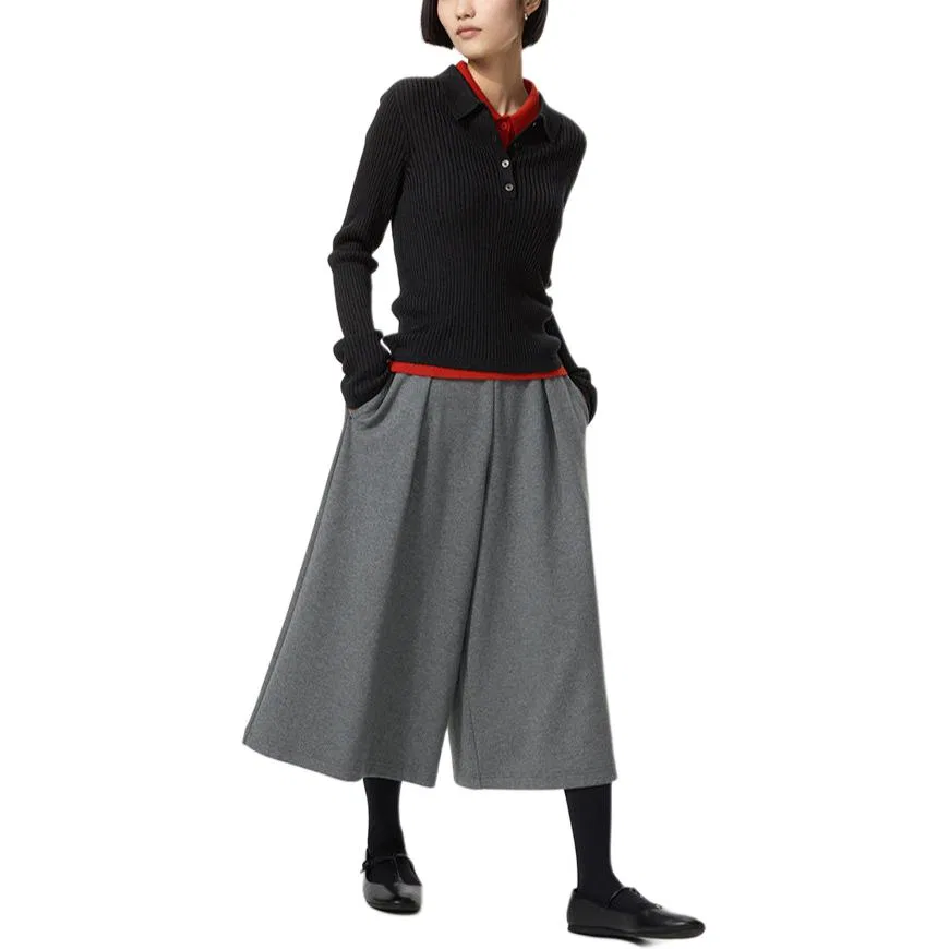 Женские брюки повседневные Lead Gray UNIQLO, Lead Gray