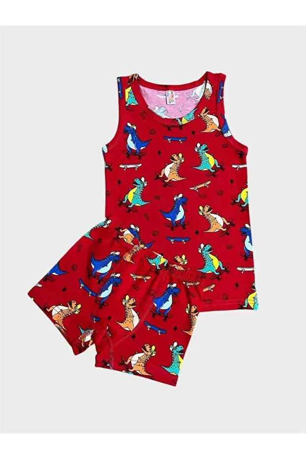 Детский комплект боксеров для мальчиков с принтом Elmas Kids, Red