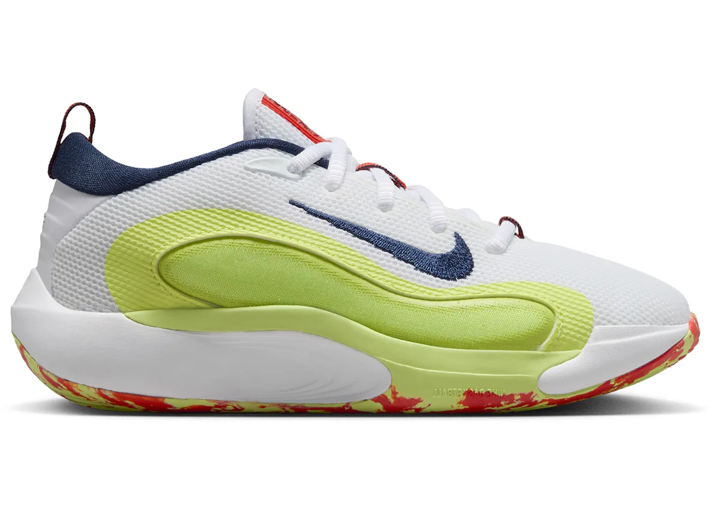 Детские кроссовки с сетчатым верхом Nike IsoFly Nike, White/Limelight/Light Lemon Twist/Midnight Navy