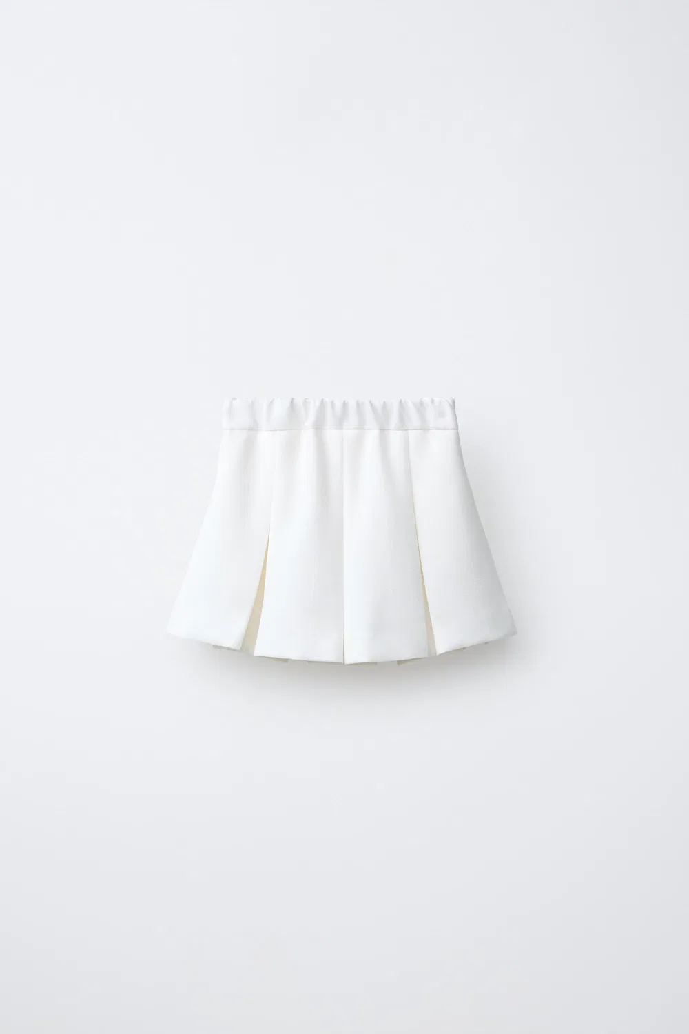 Юбка-бермуда со складками ZARA, Oyster-White — фото 2