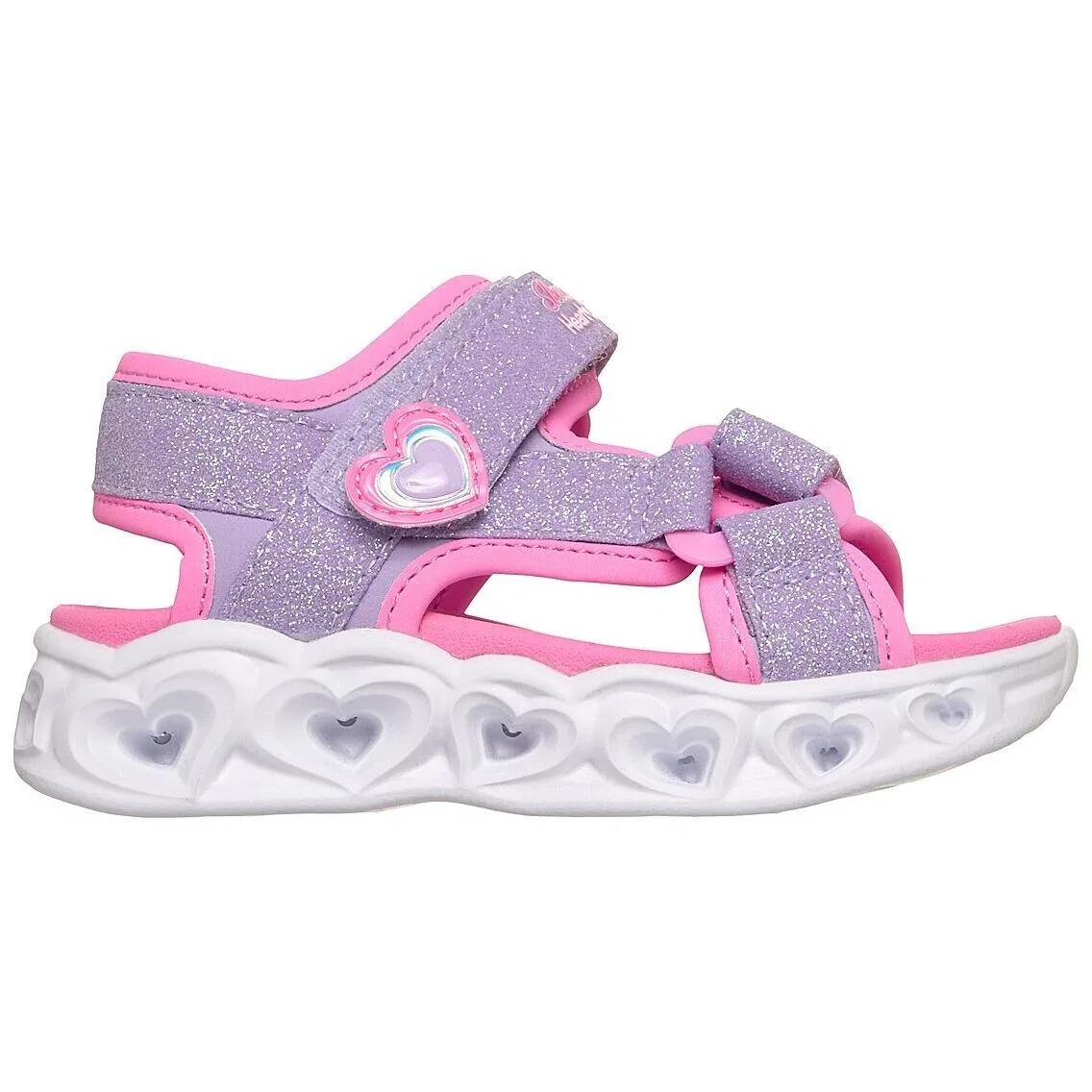 Детские сандалии с принтом Skechers S Lights-heart Lights Sandal, Violett — фото 3