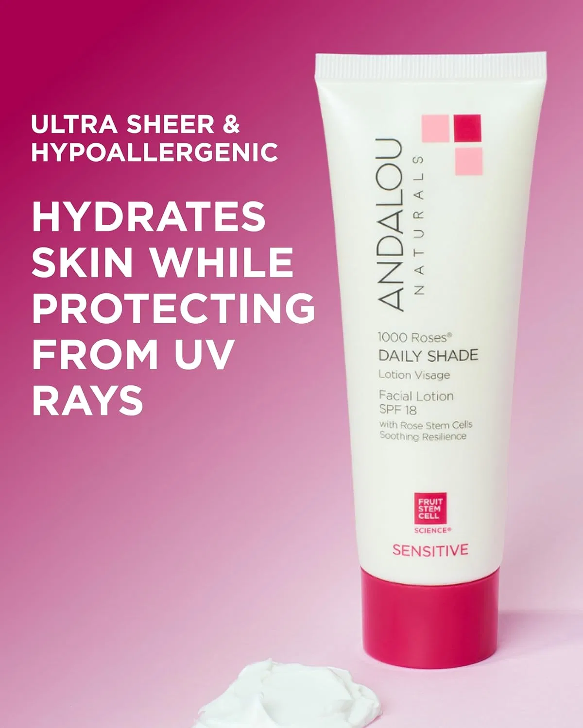 Лосьон для лица Andalou Naturals 1000 Roses Daily Shade SPF 18, 100 г — фото 4