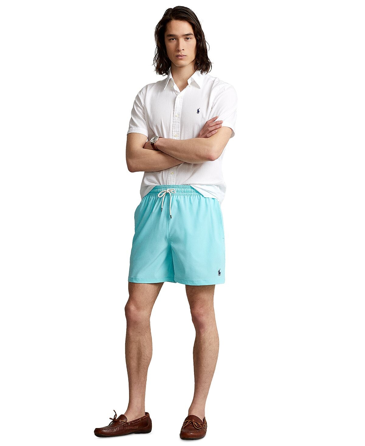

Мужские классические плавки traveller шириной 5-3/4 дюйма Polo Ralph Lauren, мульти
