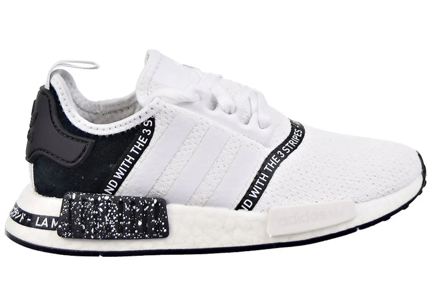Детские кроссовки с повседневным стилем Adidas NMD R1, Cloud White Cloud White Core Black