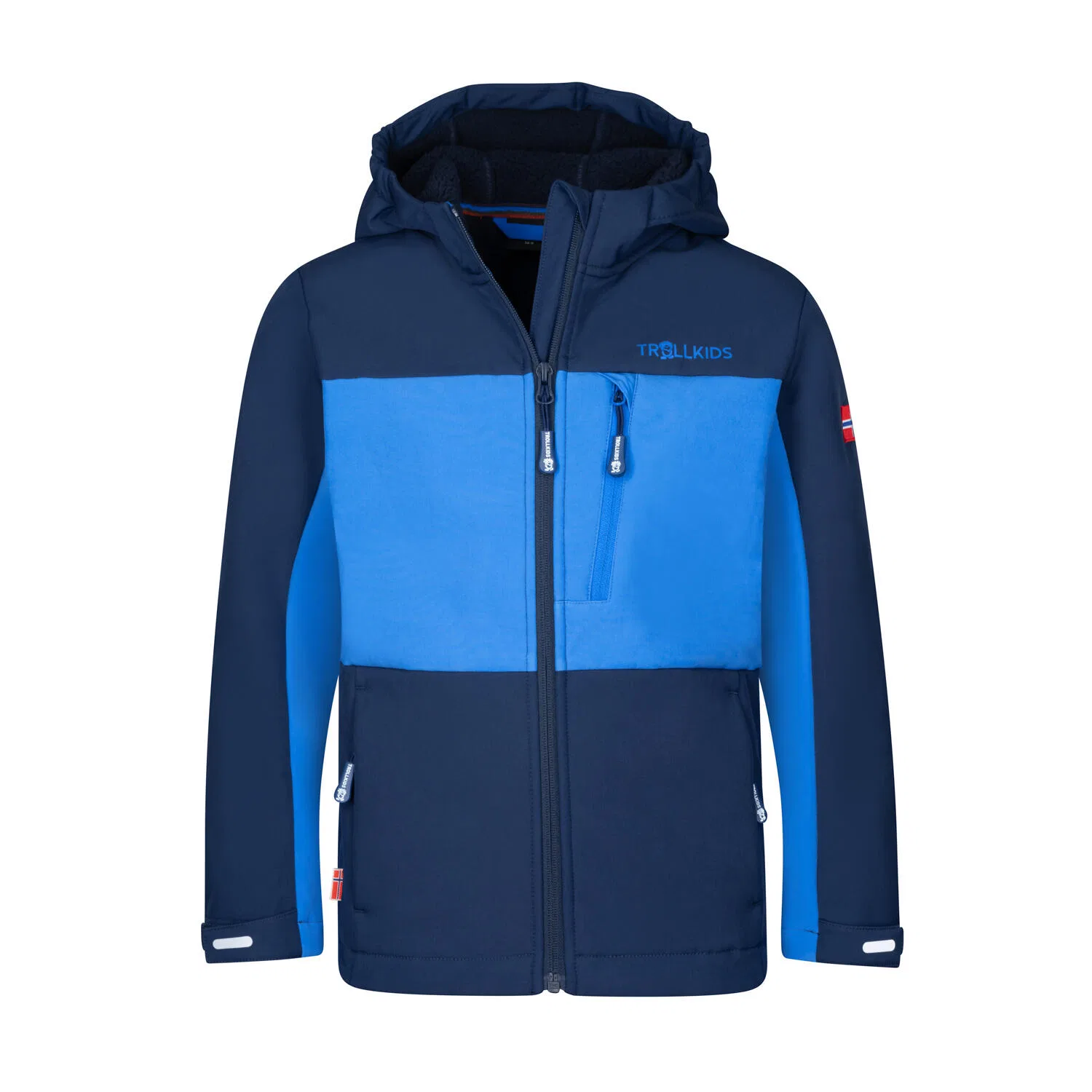 Детская зимняя софтшелл-куртка Bergsfjord Winter Softshell Trollkids, Navyblau Kobaltblau