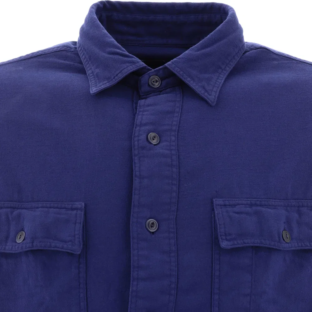 Мужская рубашка с длинным рукавом Sahara Polo Ralph Lauren, Navy Blue — фото 4