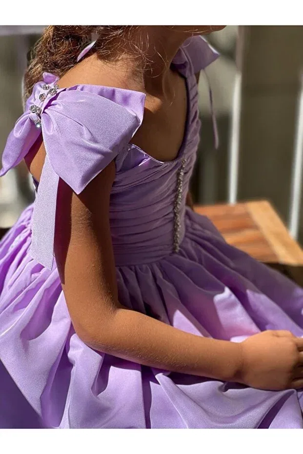 Детское платье для девочек с толстыми бретелями Gisele Life Or Love Ebru Korkmaz, Purple — фото 4