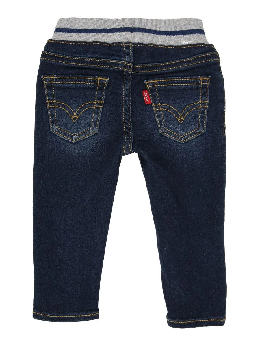 Детские джинсы Levi's Kids Slim fit темно-синего цвета — фото 2
