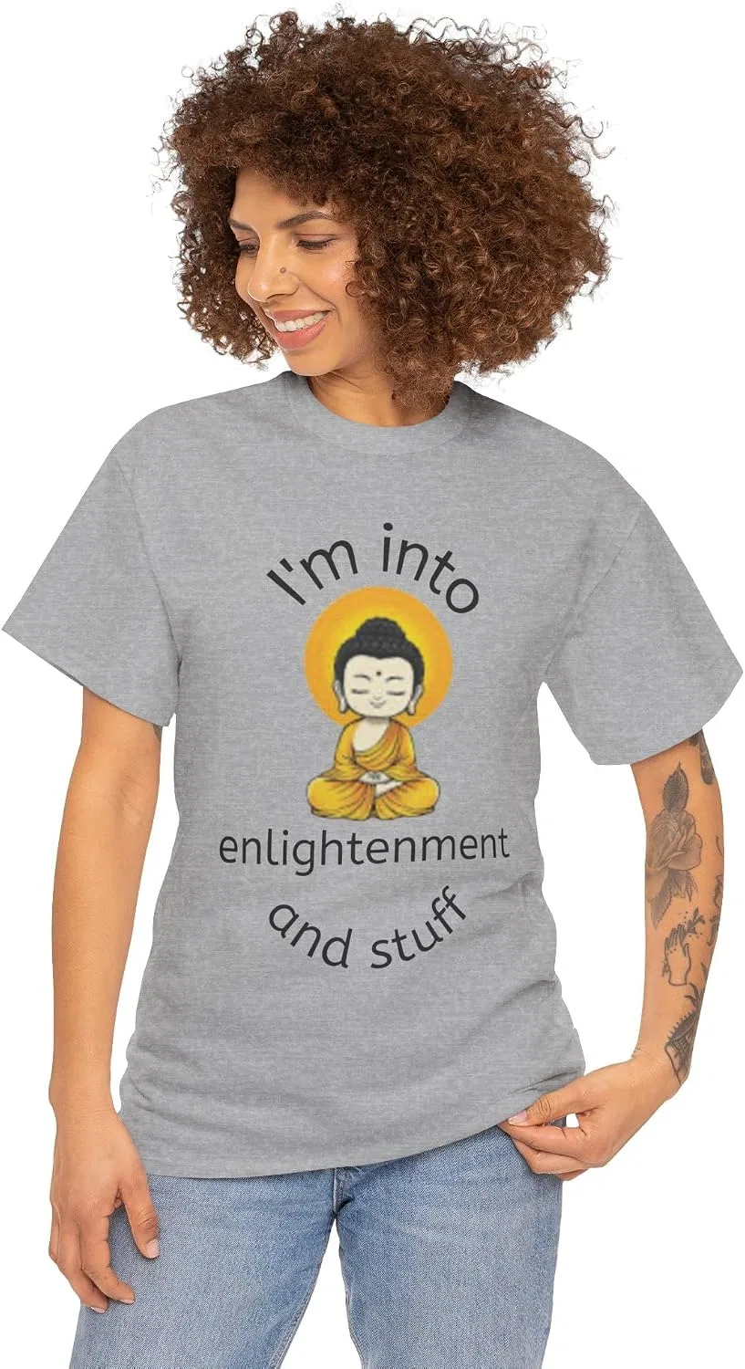 Женская футболка с принтом I'm into Enlightenment, серый меланж — фото 4