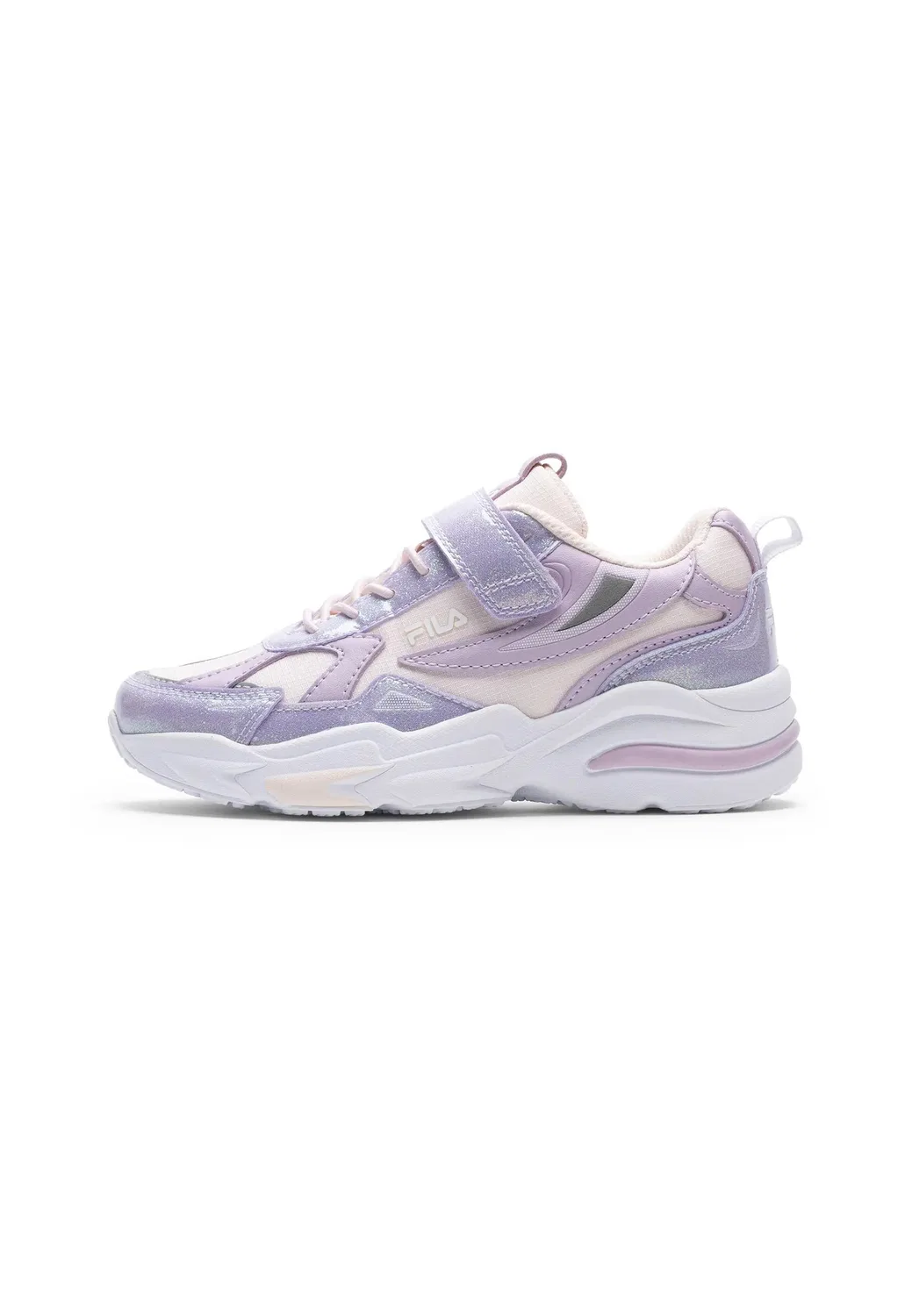 Детские кроссовки из текстиля и PU с липучкой FILA MADRUN Fila, Rosa Fliederfarben