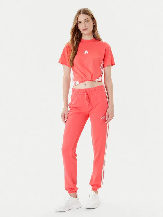 Футболка regular fit Essentials 3-Stripes Adidas, коралловый — фото 2