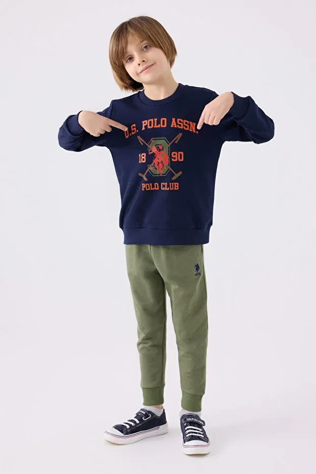 Детский спортивный комплект для мальчиков с принтом U.S. Polo Assn., Navy Blue — фото 3