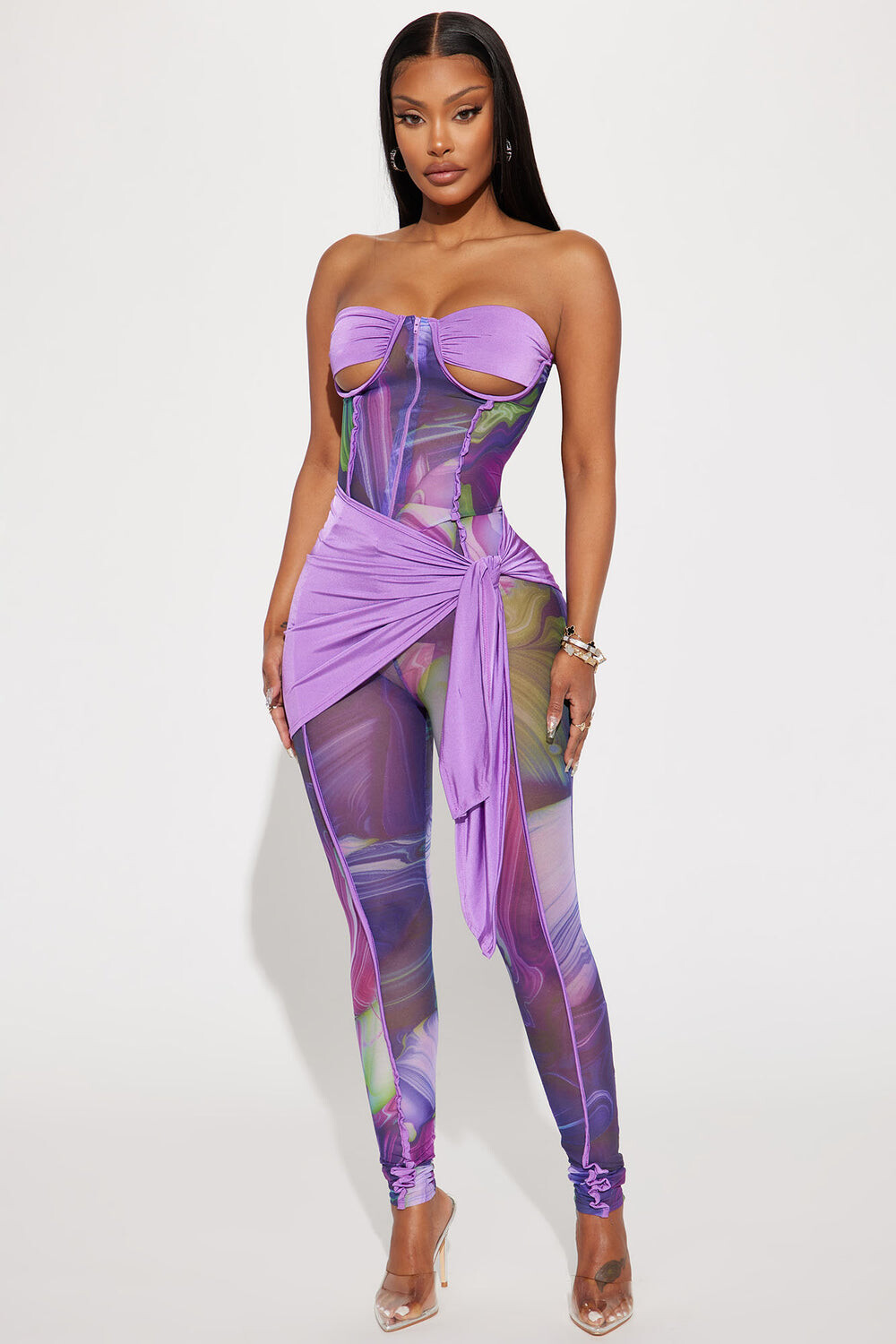 

Комбинезон Fashion Nova J11729, фиолетовый