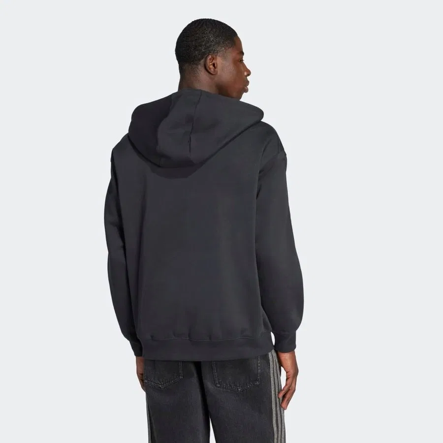 Свитшот мужской с капюшоном Baggy Fz Hoodie adidas, Черный — фото 2