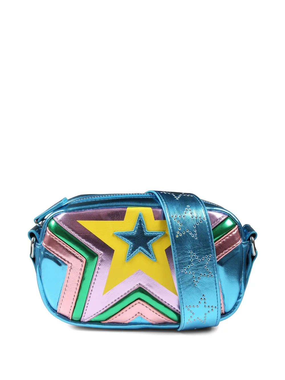 

Сумка на плечо с эффектом металлик Stella McCartney Kids, синий