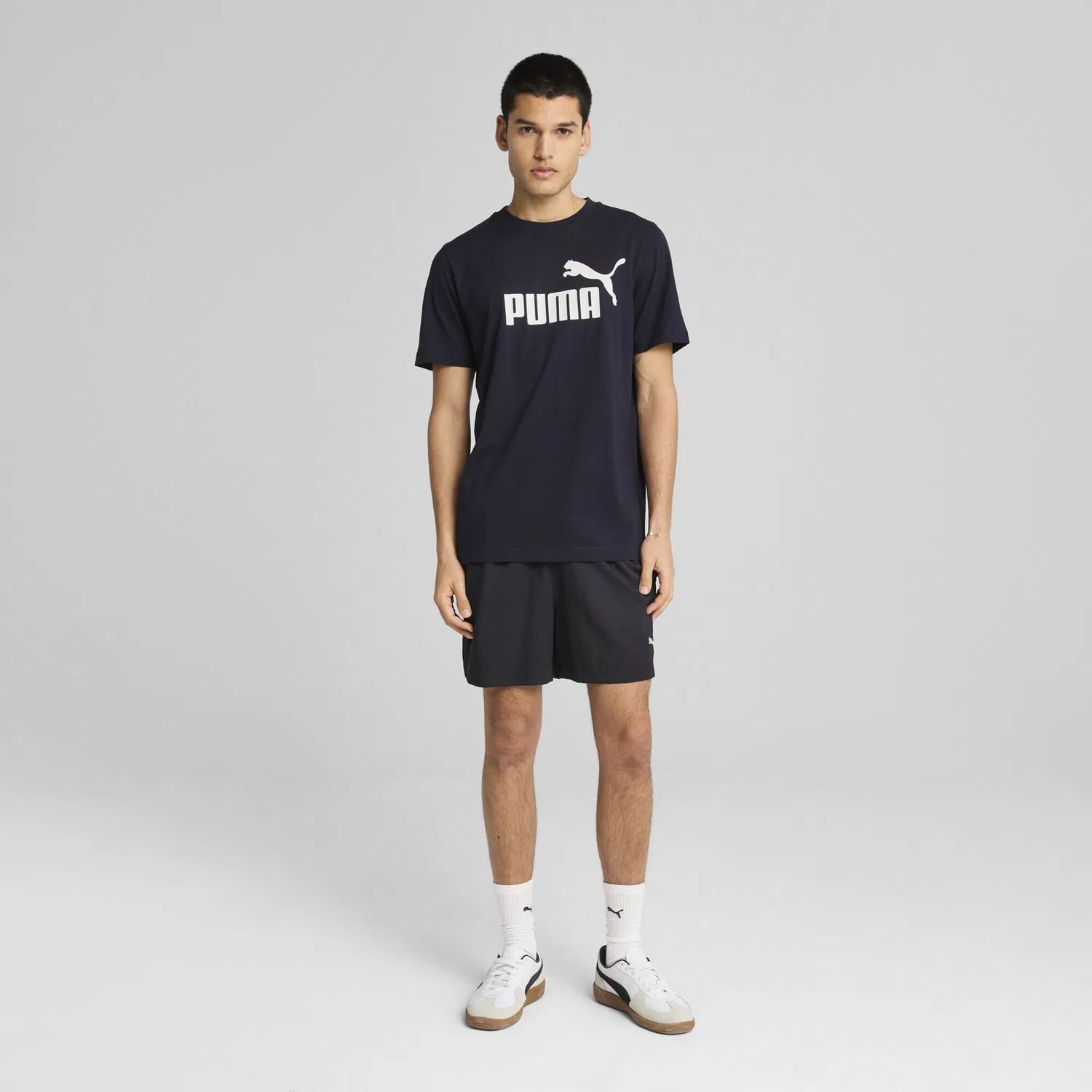 Детская хлопковая футболка с логотипом PUMA, New Navy Blue — фото 2