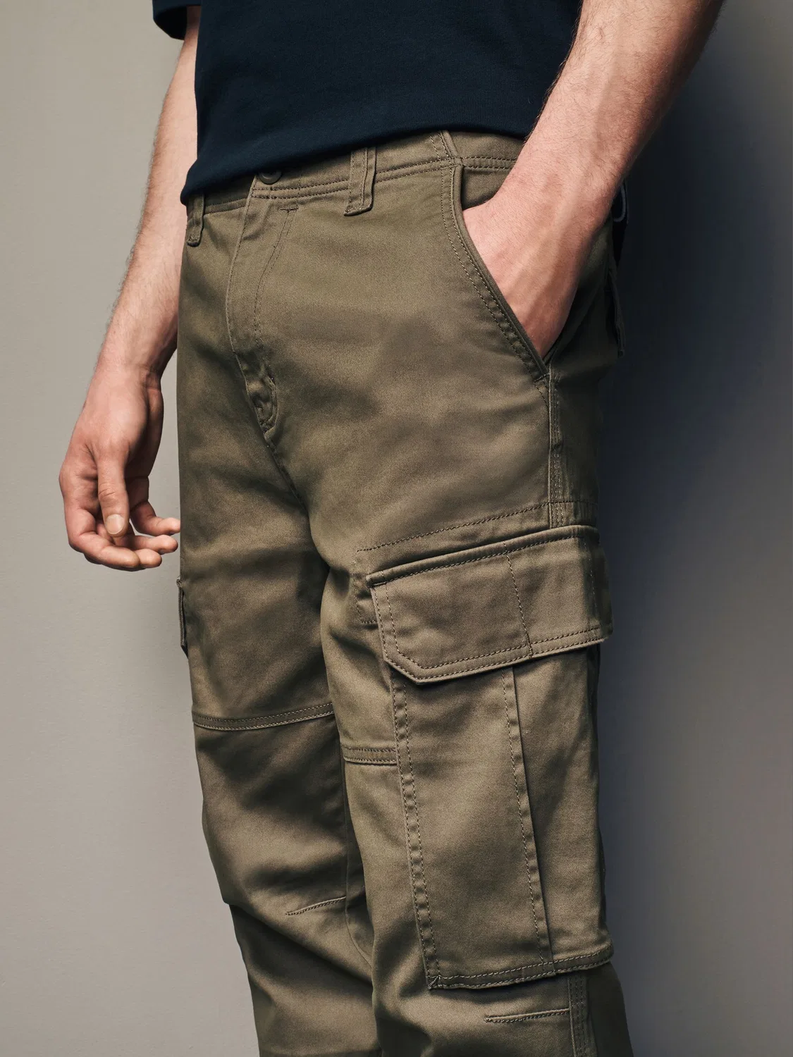 Брюки карго, slim fit Next, коричневый — фото 2