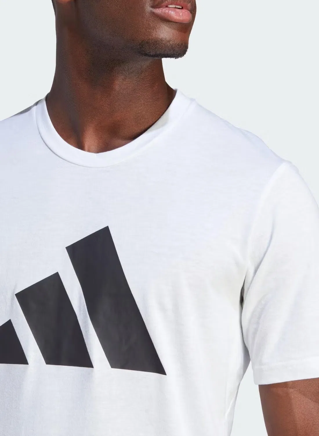 Футболка тренировочная с логотипом Adidas, белый — фото 3