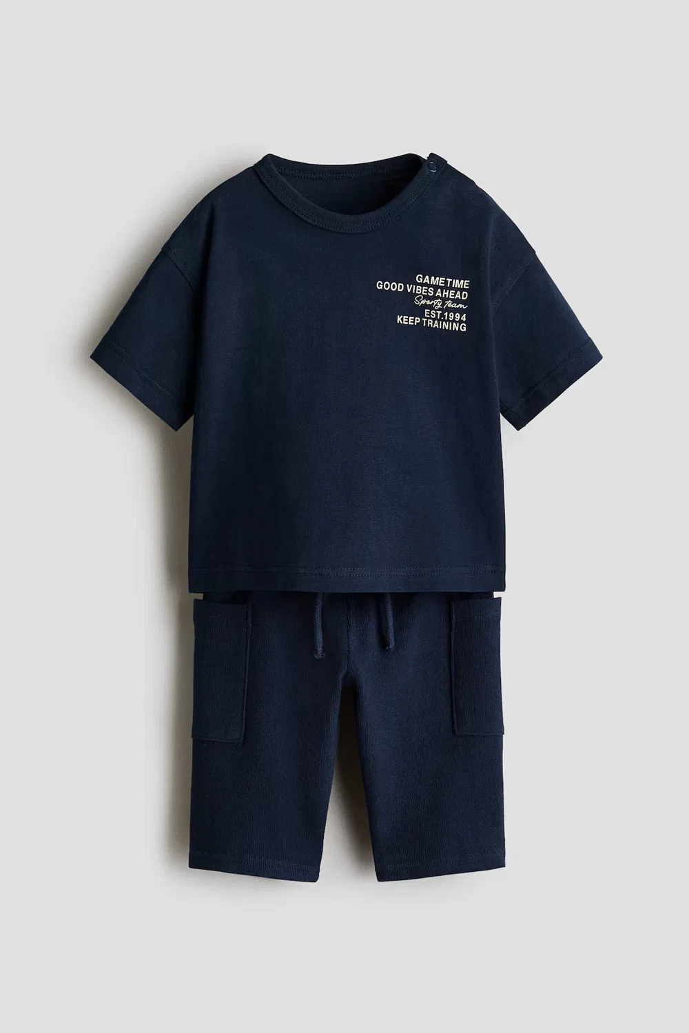 Комплект из двух предметов из хлопка H&M, Marineblau/Game Time